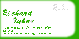 richard kuhne business card